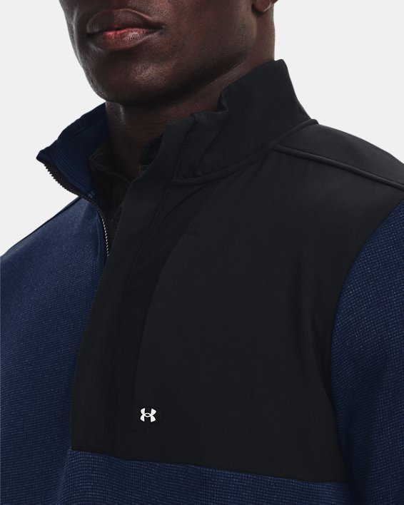 Men's UA Storm SweaterFleece ½ Zip in Blue image number 3